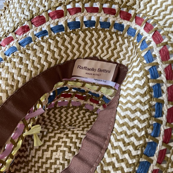 Italian Raffaello Bettini Straw Sun Hat - Picture 5 of 7